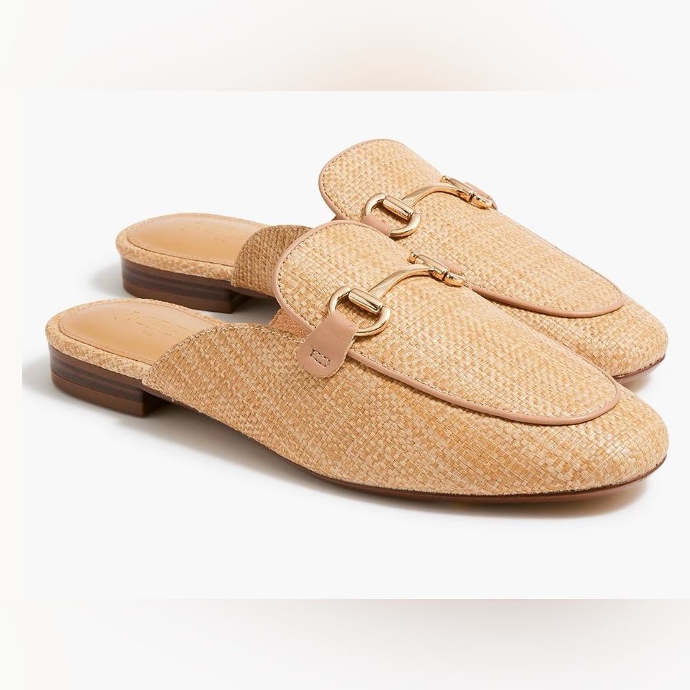 J.Crew Woven slip-on mules